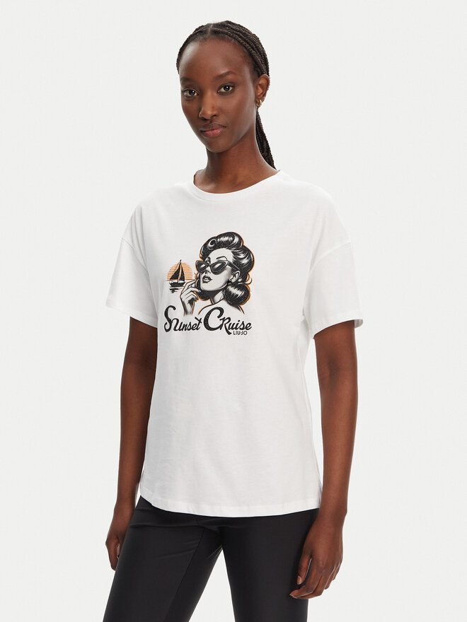 Liu Jo Liu Jo Camiseta WA5342 JS923 M9504 Blanco Regular Fit
