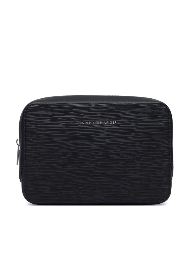 Tommy Hilfiger Kosmetiktasche Tommy Hilfiger Th Business Saffiano Washbag AM0AM14803 Schwarz