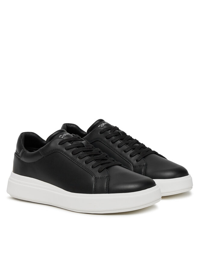 Calvin Klein Sneakersy Calvin Klein Low Top Lace Up Lth HM0HM01016 Czarny