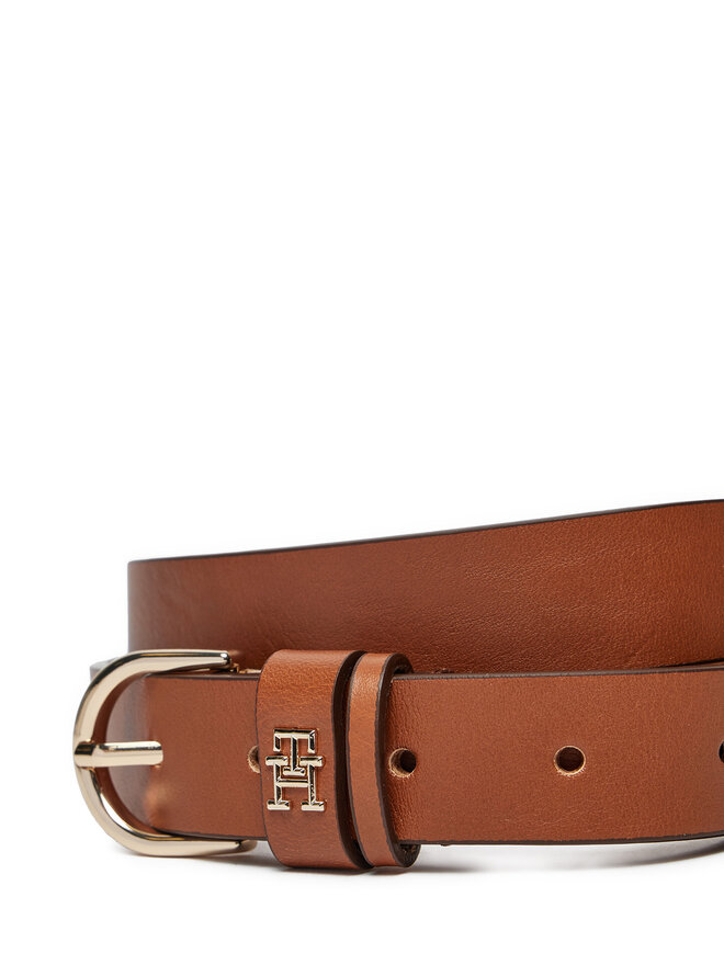 Tommy Hilfiger Dámský pásek Tommy Hilfiger Essential Effortless AW0AW16354 Hnědá