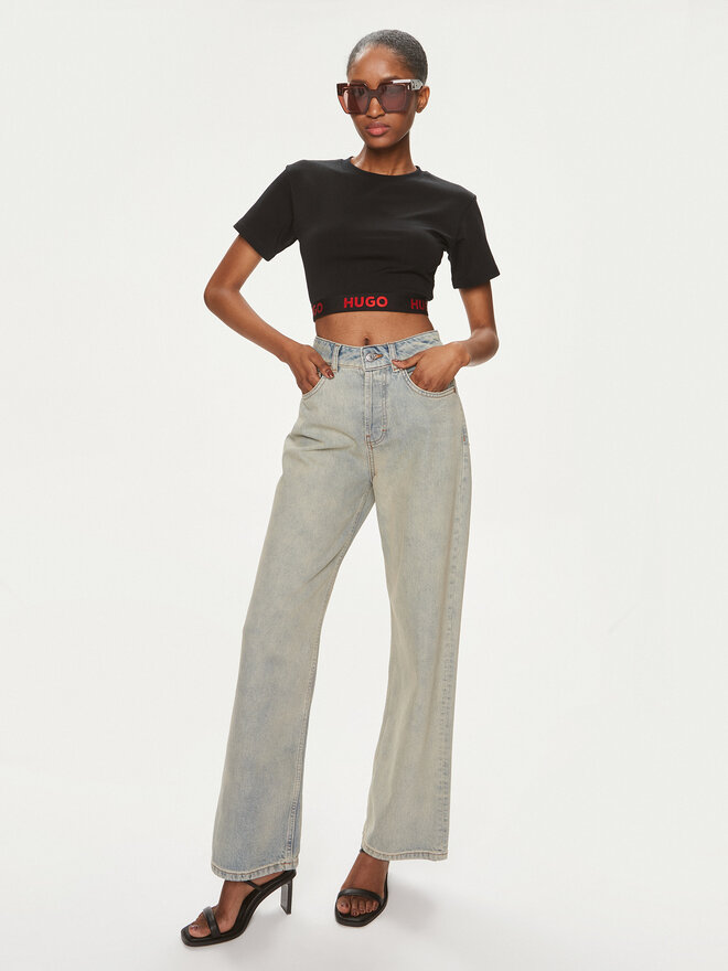 HUGO Hugo T-Shirt Logo 50520497 Μαύρο Relaxed Fit