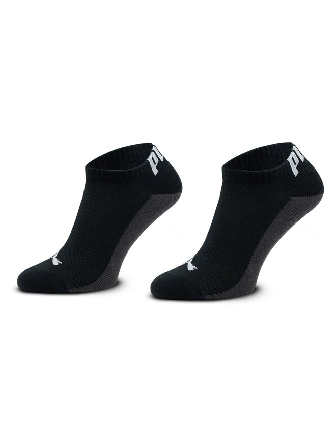 Puma Set di 2 paia di calzini corti da uomo Puma Men Back Logo Sneaker 2P 938011 Nero