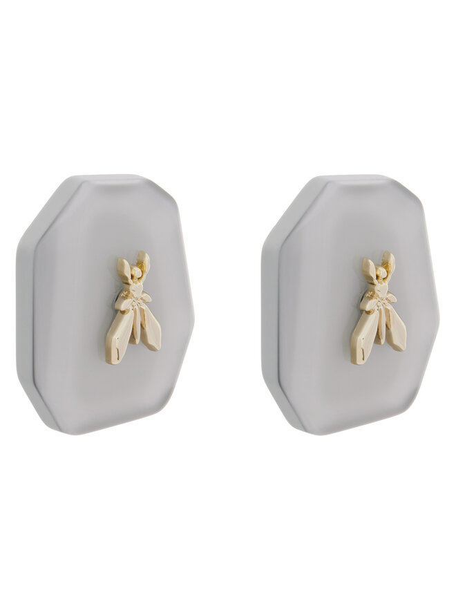 Patrizia Pepe Pendientes de clip Patrizia Pepe 8J1723/V034-C141 Gris