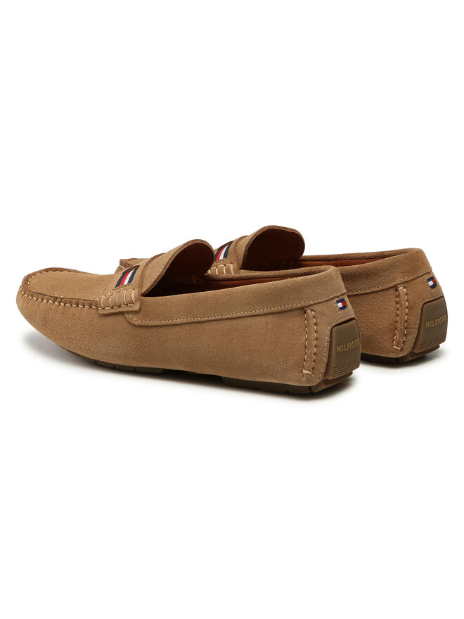 Tommy Hilfiger Mokassins Tommy Hilfiger Iconic Rwb Suede Driver FM0FM03482 Braun