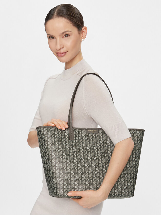 Tory Burch Torebka Tory Burch Basketweave Tote 145634 Szary