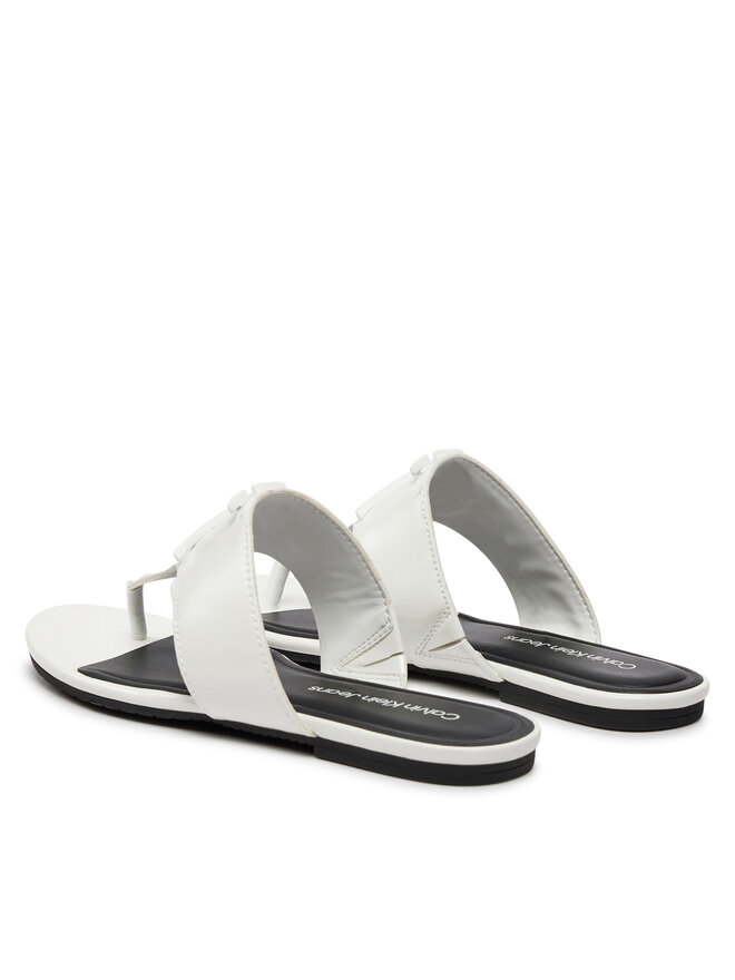 Calvin Klein Jeans Chancletas Calvin Klein Jeans Flat Sandal Slide Toepost Mg Met YW0YW01342 Blanco