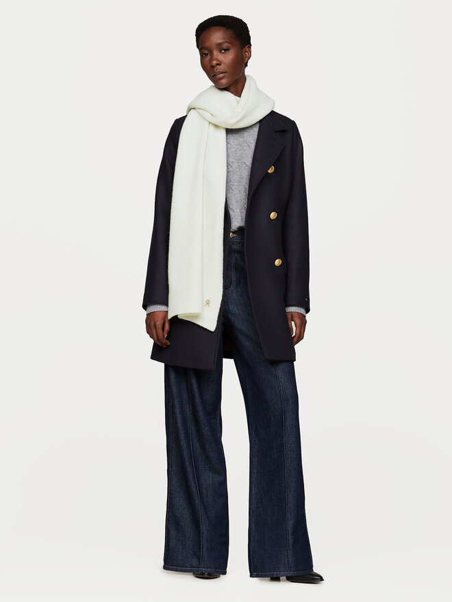 Tommy Hilfiger Bufanda Tommy Hilfiger Luxe AW0AW16646 Blanco
