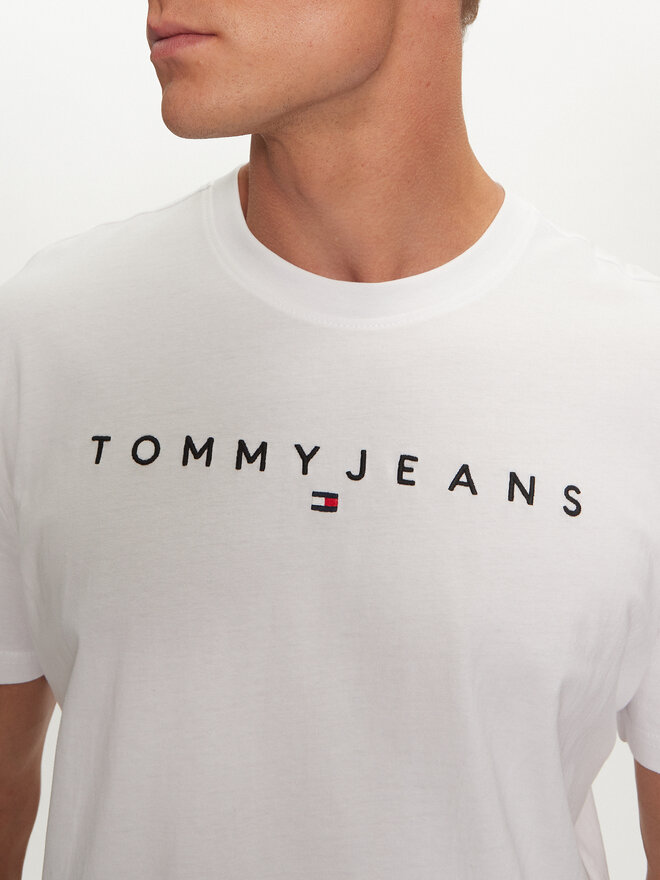 Tommy Jeans Tommy Jeans T-Shirt Linear Logo DM0DM20744 Λευκό Regular Fit