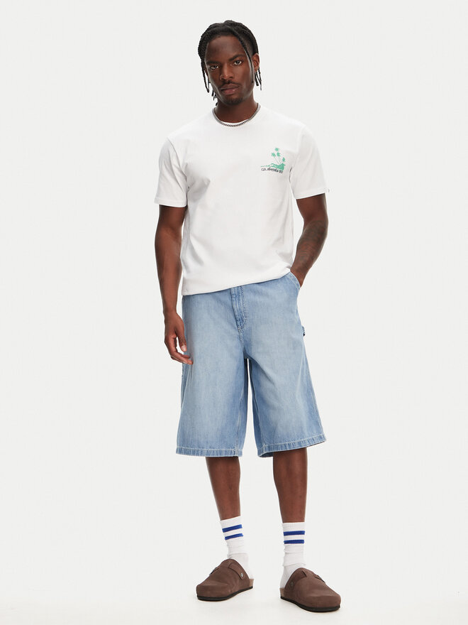 Quiksilver Quiksilver Camiseta Palm Lines Ss EQYZT08057 Blanco Regular Fit