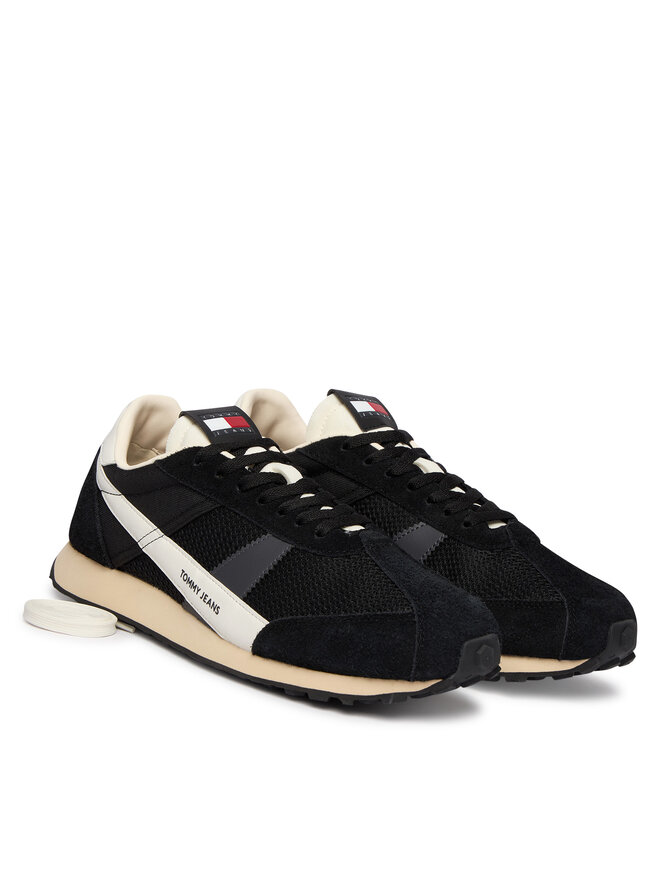 Tommy Jeans Sneakers Tommy Jeans Retro Runner Archive Open Mesh EM0EM01715 Schwarz