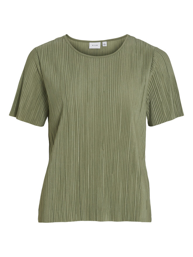 Vila Vila T-Shirt Plisa 14089481 Grün Regular Fit