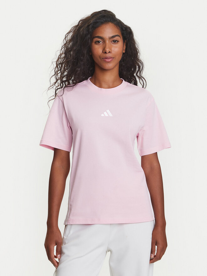 adidas adidas Marškinėliai Essentials 3-Stripes JE1226 Rožinė Regular Fit