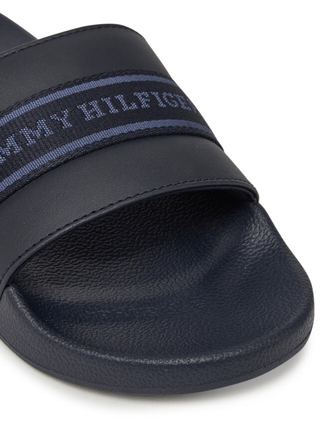 Tommy Hilfiger Šľapky Tommy Hilfiger Hilfiger Poolside With Webbing FW0FW08529 Tmavomodrá