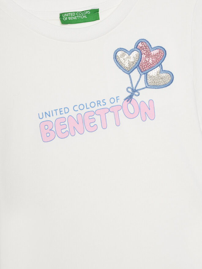 United Colors Of Benetton United Colors Of Benetton T-Shirt 3I1XG10JB Λευκό Regular Fit