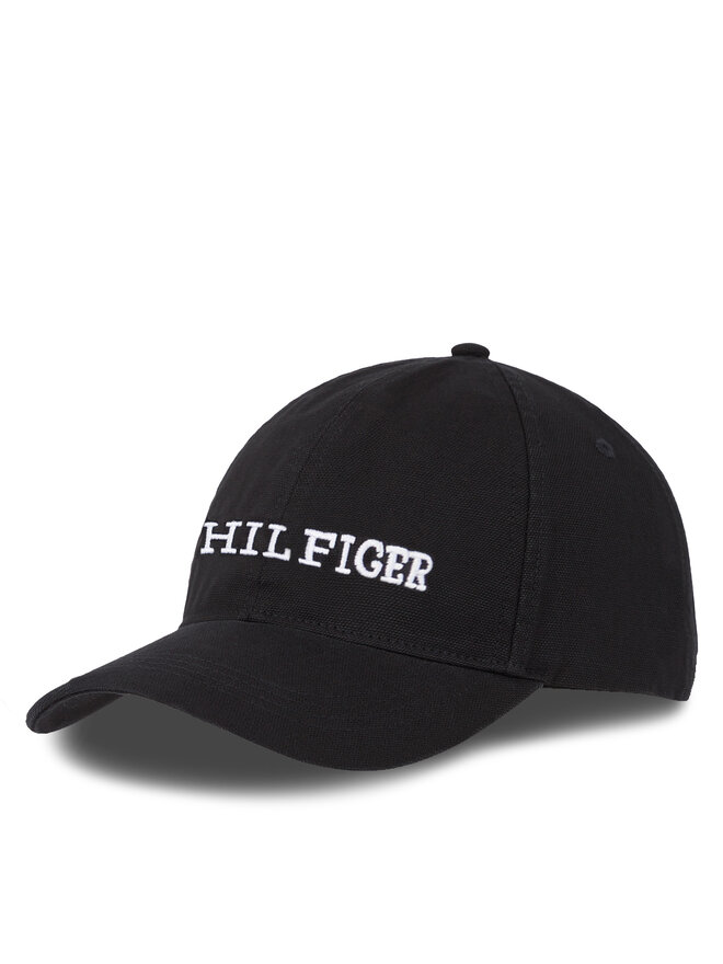 Tommy Hilfiger Șapcă Tommy Hilfiger Th Monotype Soft 6 Panel Cap AM0AM12154 Negru