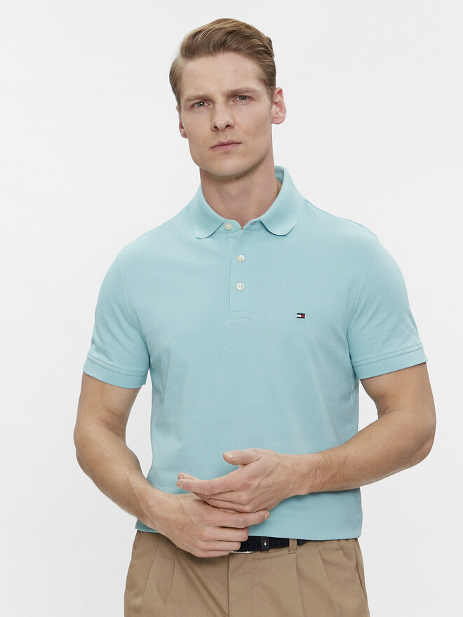 Tommy Hilfiger Tommy Hilfiger Pólóing 1985 MW0MW17771 Kék Slim Fit