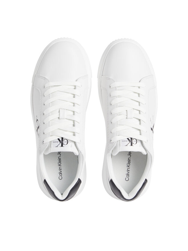 Calvin Klein Jeans Sneakers Calvin Klein Jeans Chunky Cupsole Monologo YM0YM00681 Alb