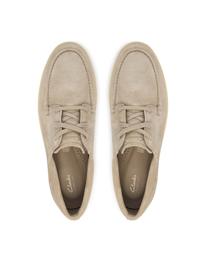 Clarks Туфлі Clarks Lockford Boat 26186610 Сірий