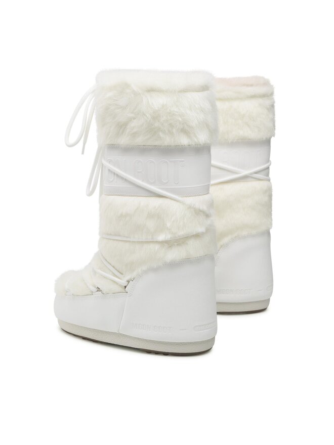 ブーツその他 MOON BOOT Icon Low Faux Fur Boots Optical White buty Moon Boot Icon Low Faux Fur - Optical White - snowboard