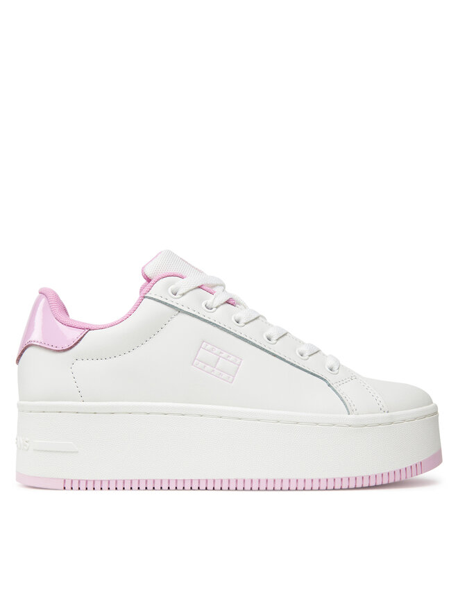 Tommy Jeans Снікерcи Tommy Jeans Tjw Flatform Patent Sneaker EN0EN02864 Écru
