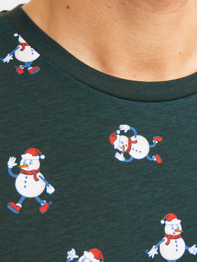 Jack&Jones Jack&Jones Camiseta Xmas Merry 12265399 Verde Standard Fit