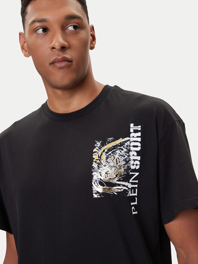Plein Sport Plein Sport T-Shirt FAEC MTK8368 STE001N Schwarz Loose Fit