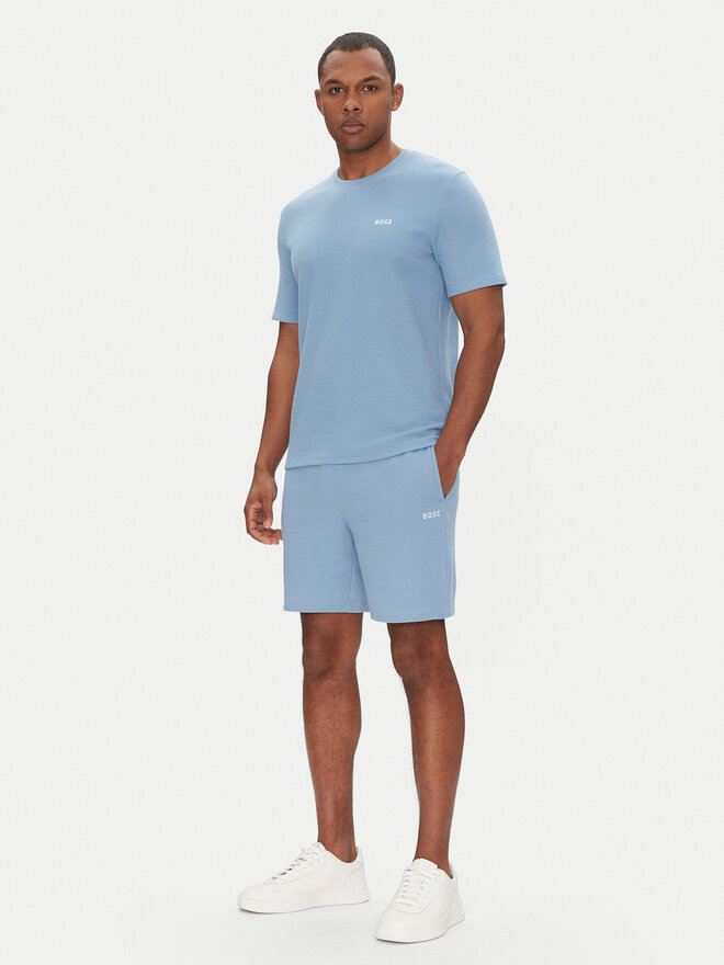 BOSS BOSS Pyjama-T-Shirt Waffle T-Shirt 50535891 Himmelblau Regular Fit