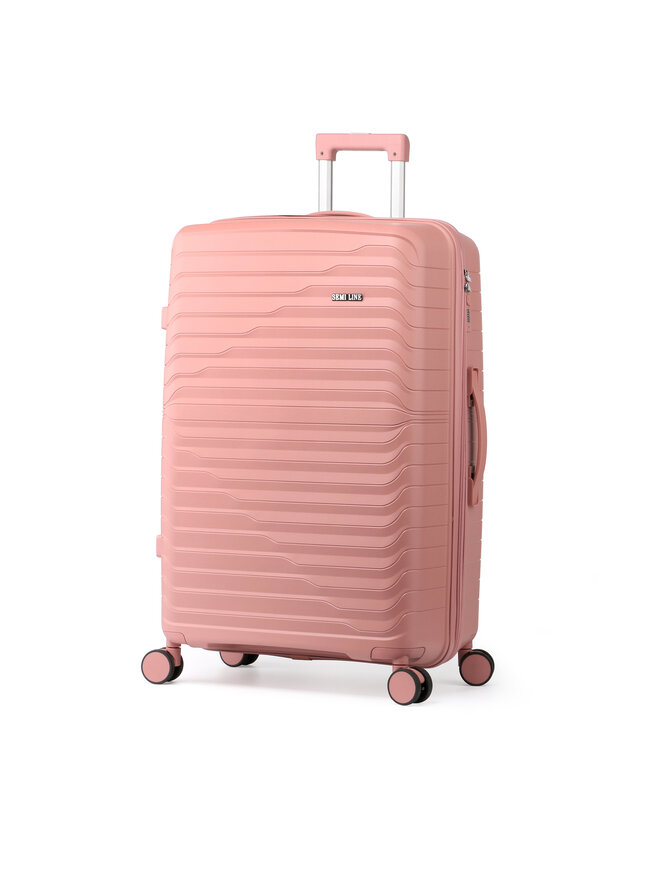 Semi Line Μεγάλη Βαλίτσα Semi Line T5779-3 Ροζ