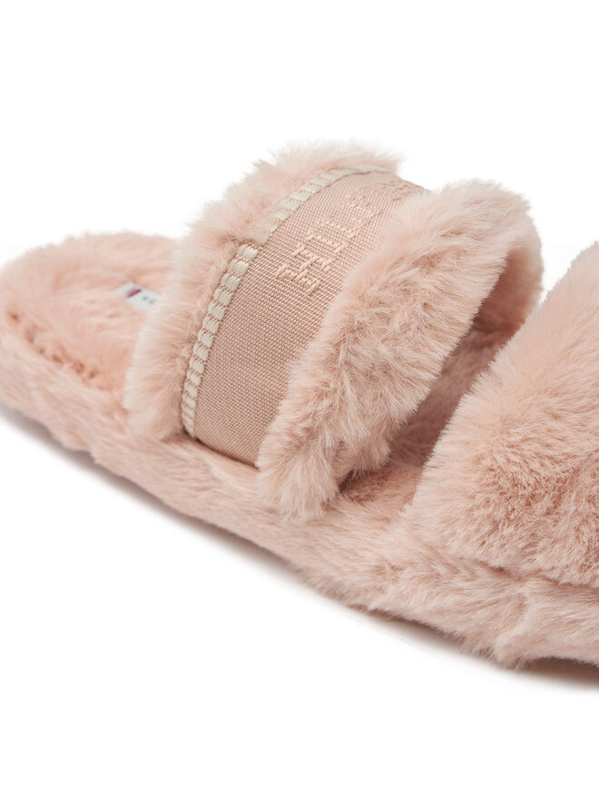 Tommy Hilfiger Pantofole Tommy Hilfiger Fur Basics Slipper FW0FW08343 Rosa