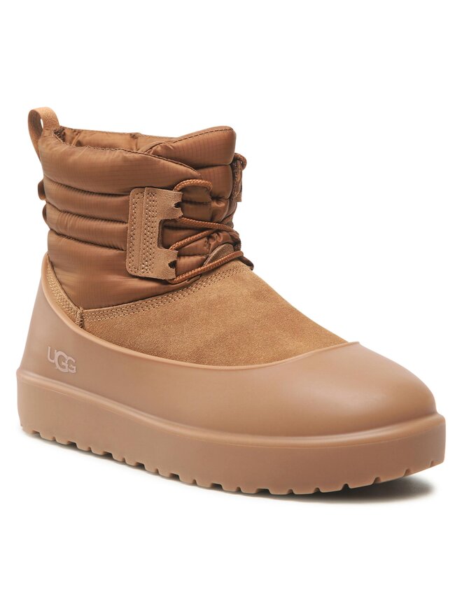 Kozaki Ugg W Classic Mini Lace-Up Weather 1120849 Brązowy | eobuwie.com.pl