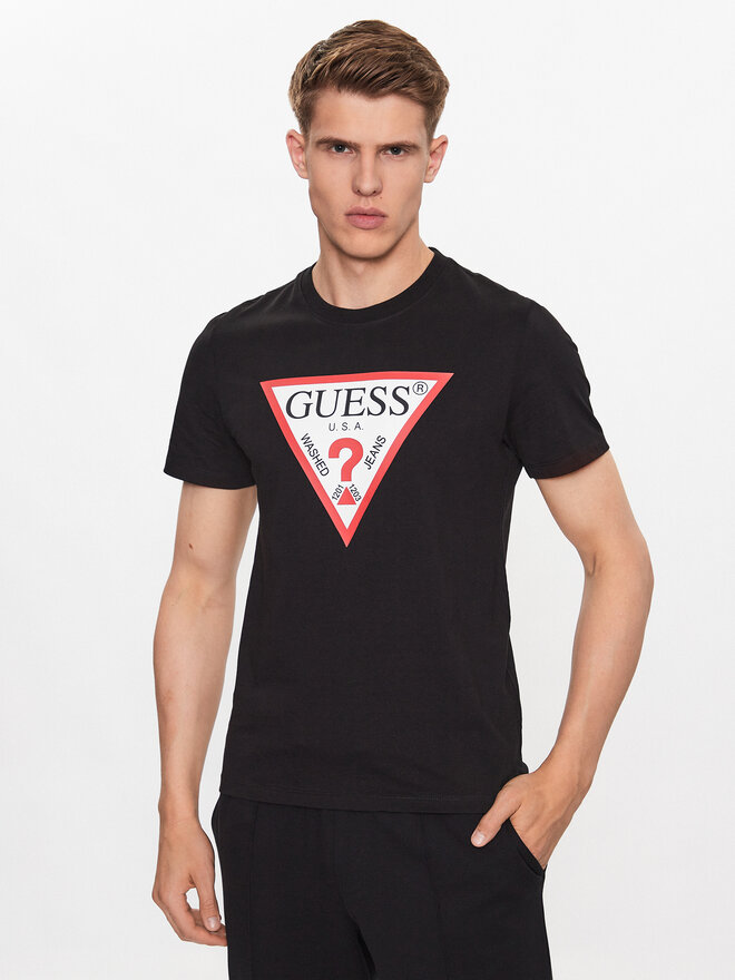 Guess Guess T-Shirt M2YI71 I3Z14 Μαύρο Slim Fit