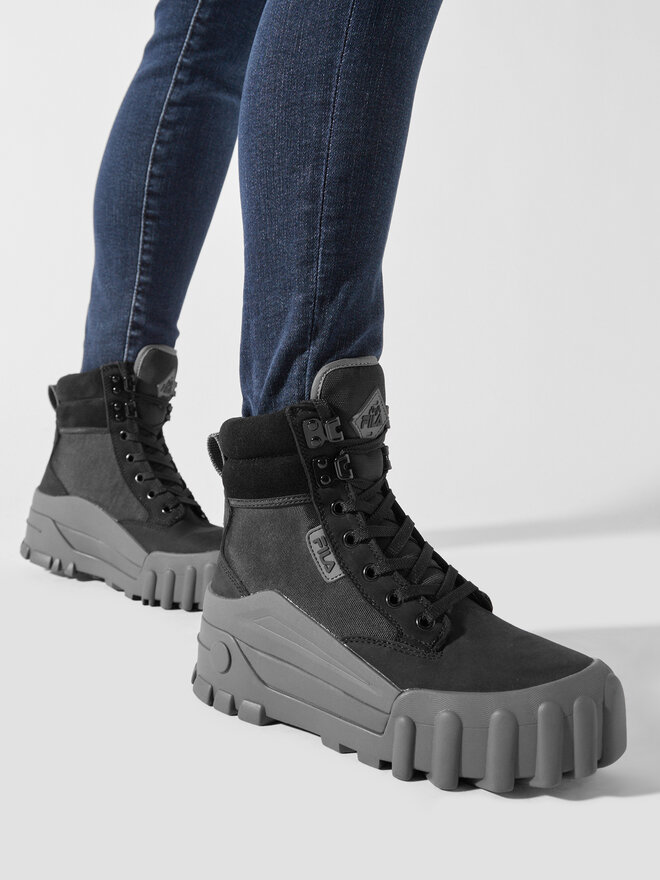 NEIGHBORHOOD 14AW 20周年THUNDERBOLT Žygio batai Fila Grungelution Mid Wmn FFW0362.83033 Juoda