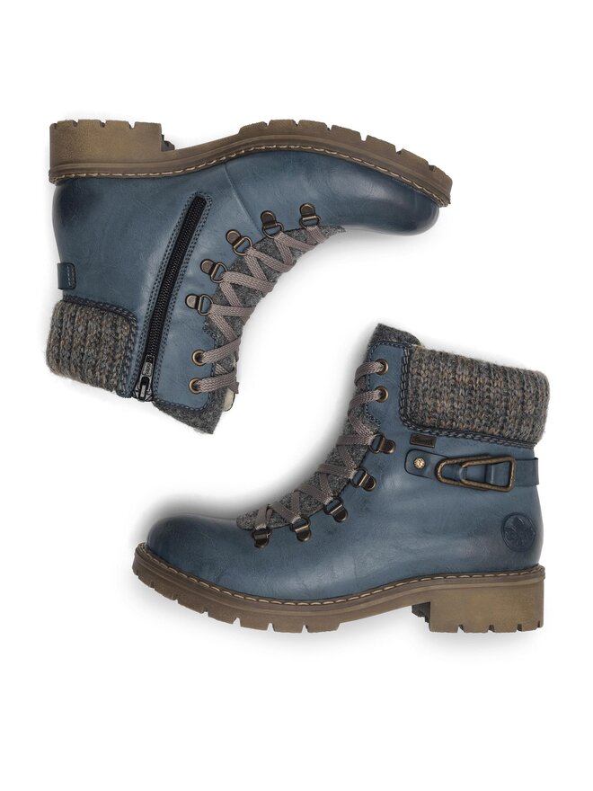 Rieker Schnürschuhe Rieker Y9131-15 Blau