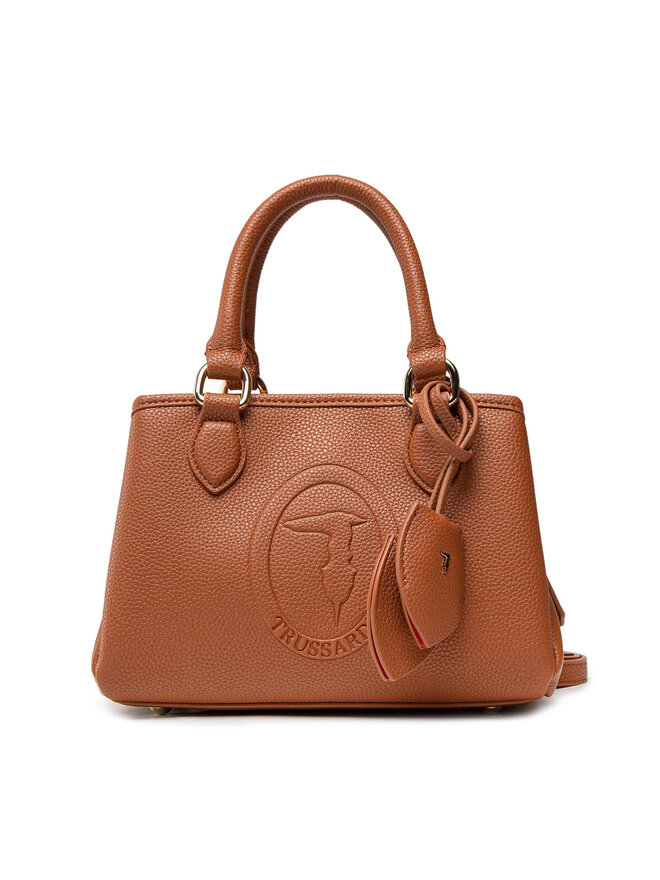 Trussardi Handtasche Trussardi Pre Iris Tote Sm Stampa Cervo 75B01098 Braun