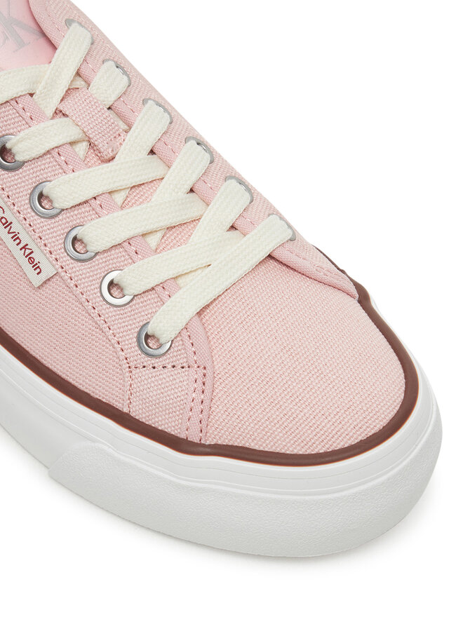Calvin Klein Jeans Teniși Calvin Klein Jeans Vulc Flatform Ctn Logo Tag YW0YW01838 Roz