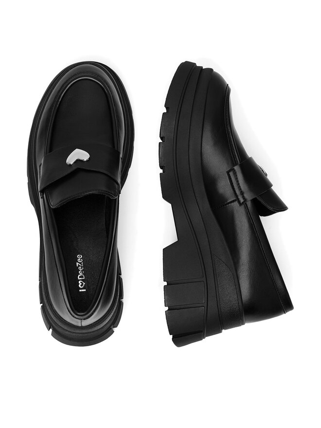 DeeZee Loafersy DeeZee 20253-5B Czarny
