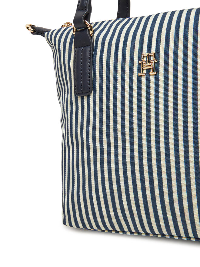 Tommy Hilfiger Torebka Tommy Hilfiger Poppy Summer Small Tote AW0AW17202 Granatowy