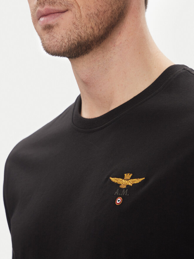Aeronautica Militare Aeronautica Militare Camiseta 251TS1580J372 Negro Regular Fit