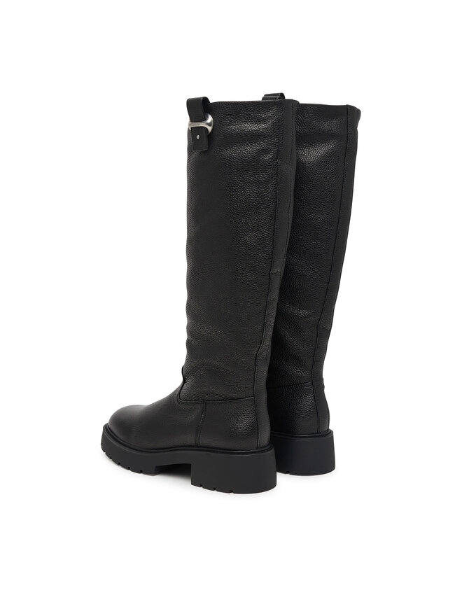 Calvin Klein Stiefel Calvin Klein Chunky High Boot Lth Hdw HW0HW03201 Schwarz