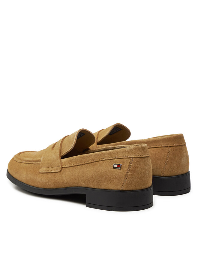 Tommy Hilfiger Lordsy Tommy Hilfiger Flag Suede Classic Loafer FW0FW08221 Khaki