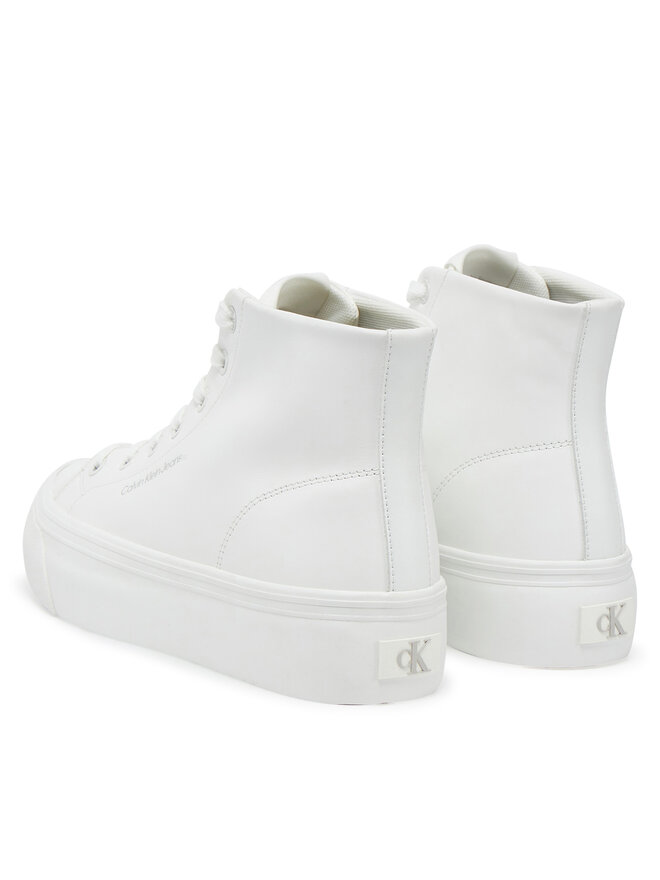 Calvin Klein Jeans Zapatillas Calvin Klein Jeans Vulc Flatform Mid Mg Lth YW0YW01741 Blanco