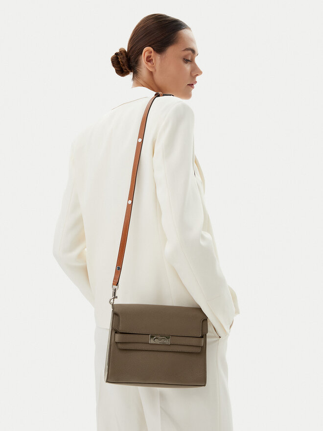 Сумка Tory Burch Lee Radziwill Pebbled Shoulder Bag 158723 Зелений