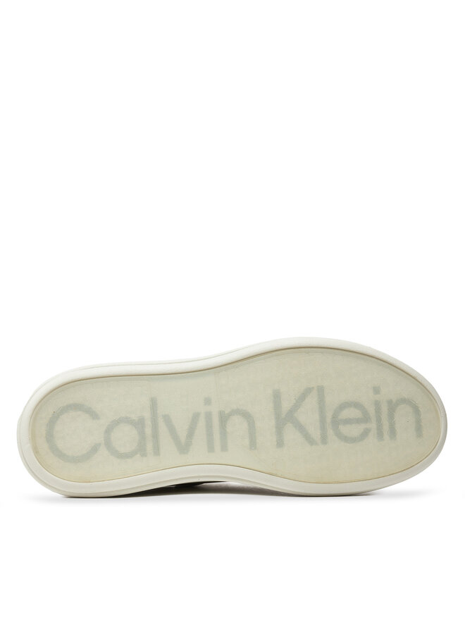 Calvin Klein Sneakersy Calvin Klein Low Top Lace Up W/ Stripe HM0HM01494 Beżowy