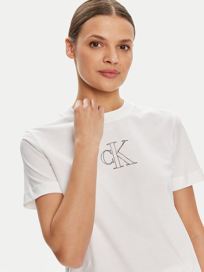 Calvin Klein Jeans Calvin Klein Jeans Camiseta Outlined J20J224791 Blanco Regular Fit