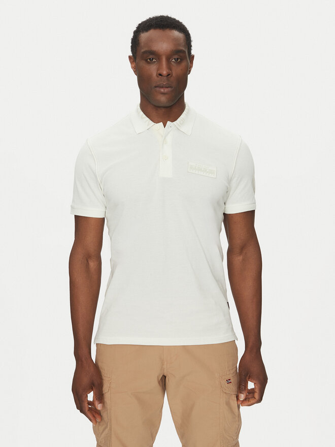 Napapijri Napapijri Polo majica E-Amundsen NP0A4IN9 Écru Regular Fit