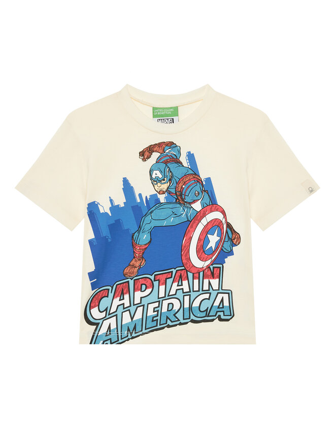 United Colors Of Benetton United Colors Of Benetton Футболка 35RYG10I1 Бежевий Regular Fit