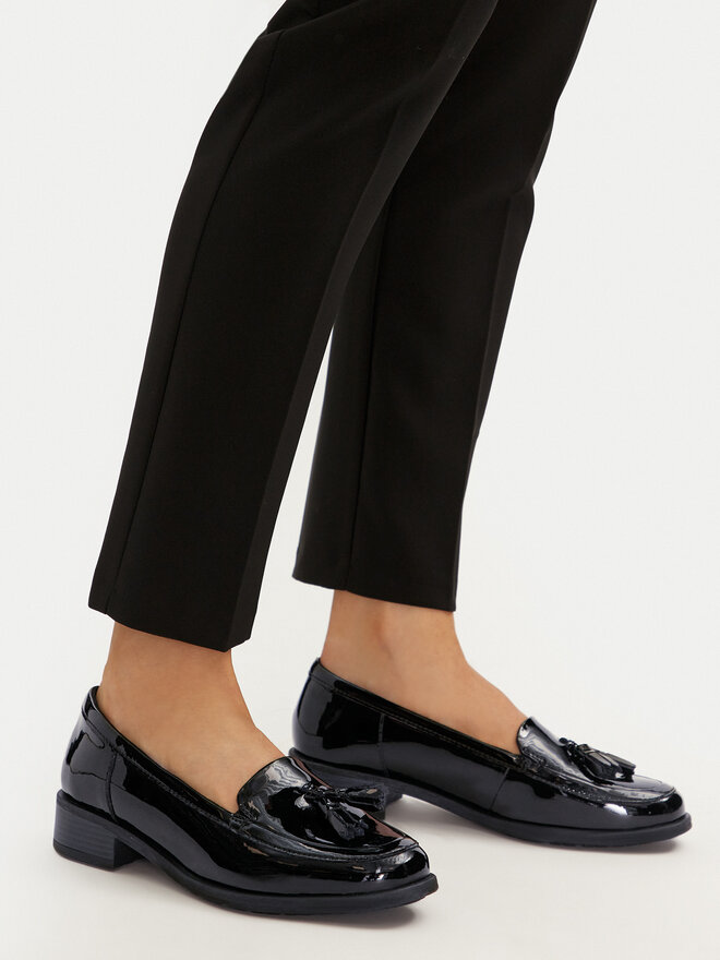 Clarks Čevlji brez vezalk Clarks Havisham Edge 26178704 Črna