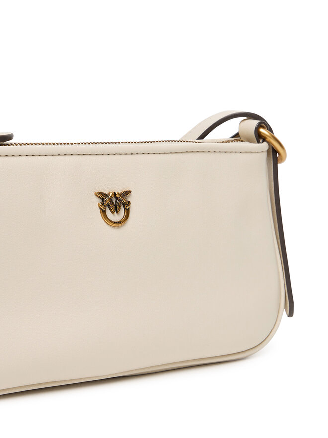 PINKO Handtasche PINKO Half Moon Baguette Mini AI 25-26 PLTT 105069 A0QO Creme