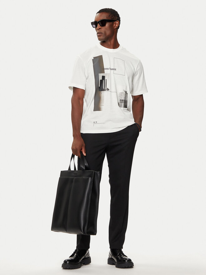 Armani Exchange Armani Exchange T-Shirt 6DZTHZ ZJBYZ 61AK Λευκό Regular Fit