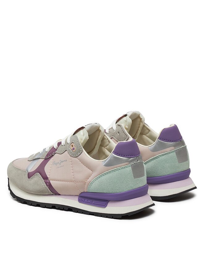 Pepe Jeans Sneakersy Pepe Jeans Brit Print W PLS40010 Šedá